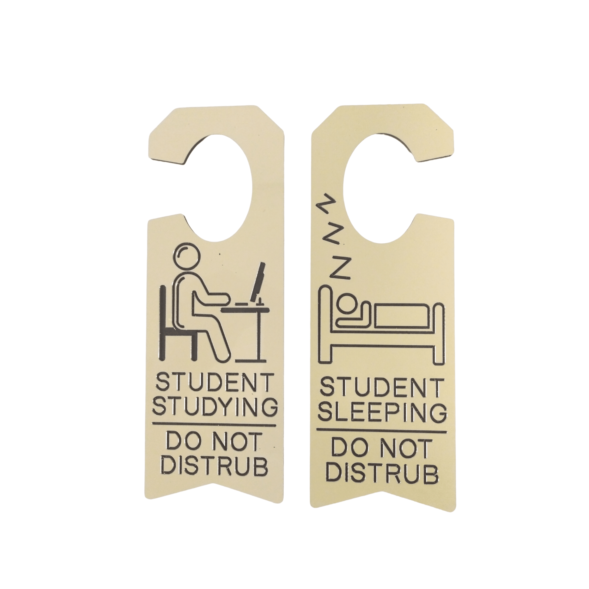 Student Do Not Disturb Door Sign - Cream - housenumbers.ie