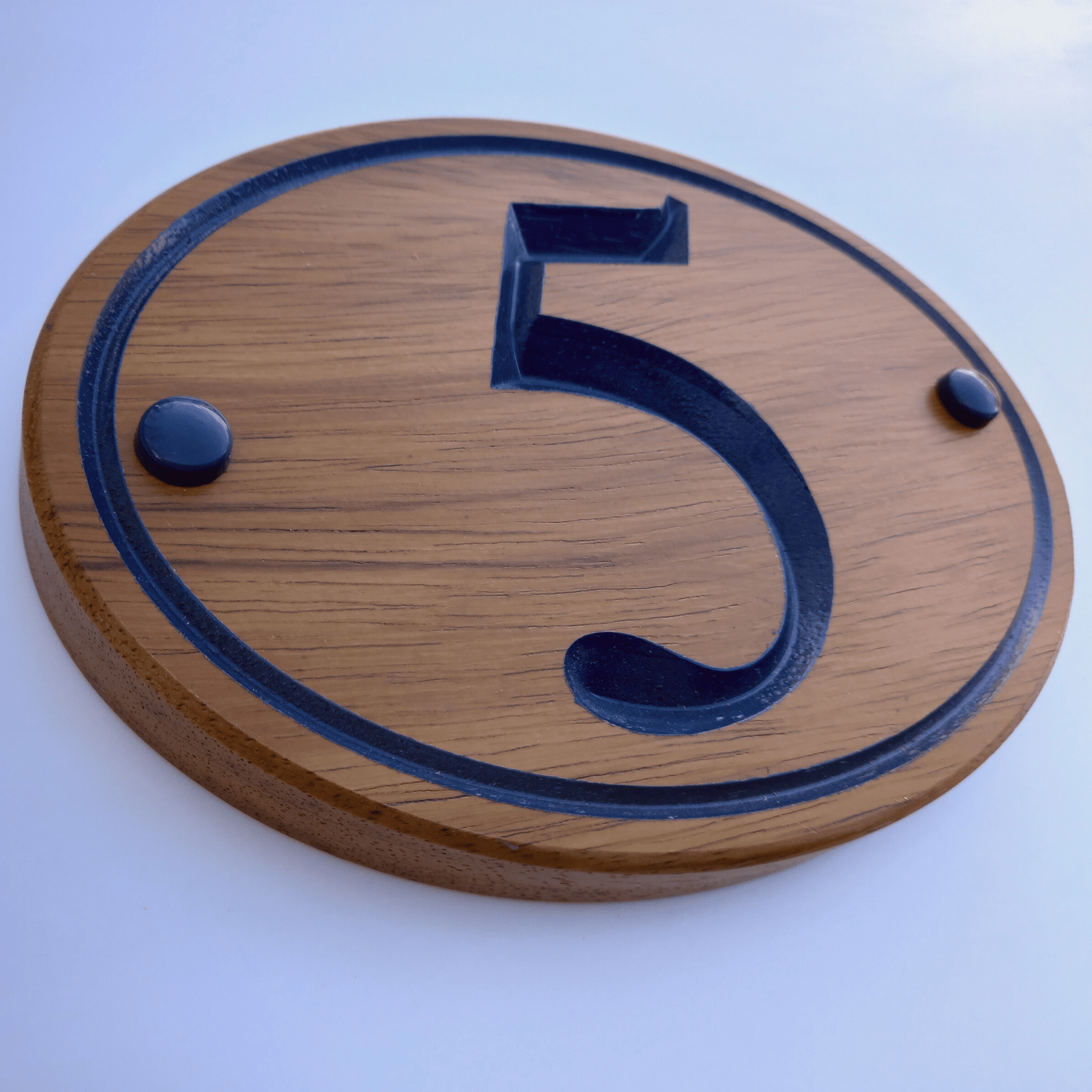 Wooden Oval Sign (195x145mm) - housenumbers.ie
