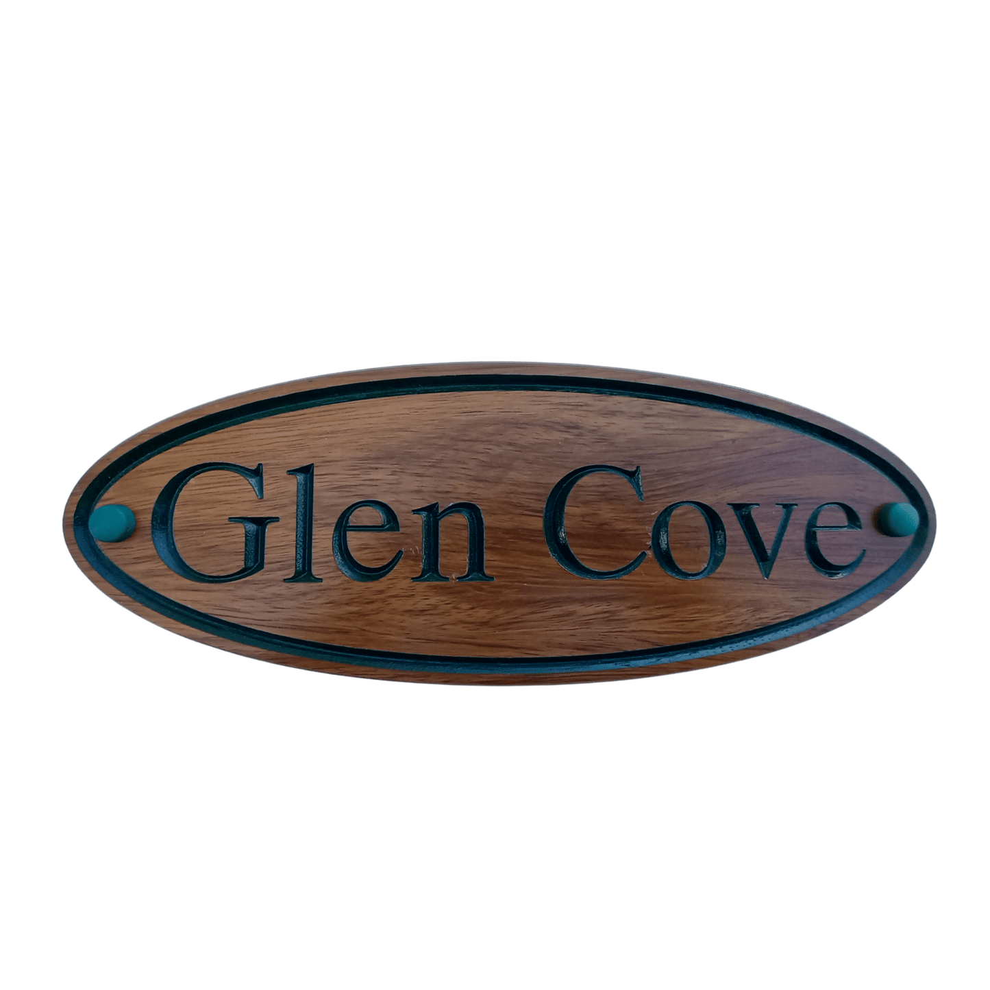 Wooden Oval Sign (395x145mm) - housenumbers.ie