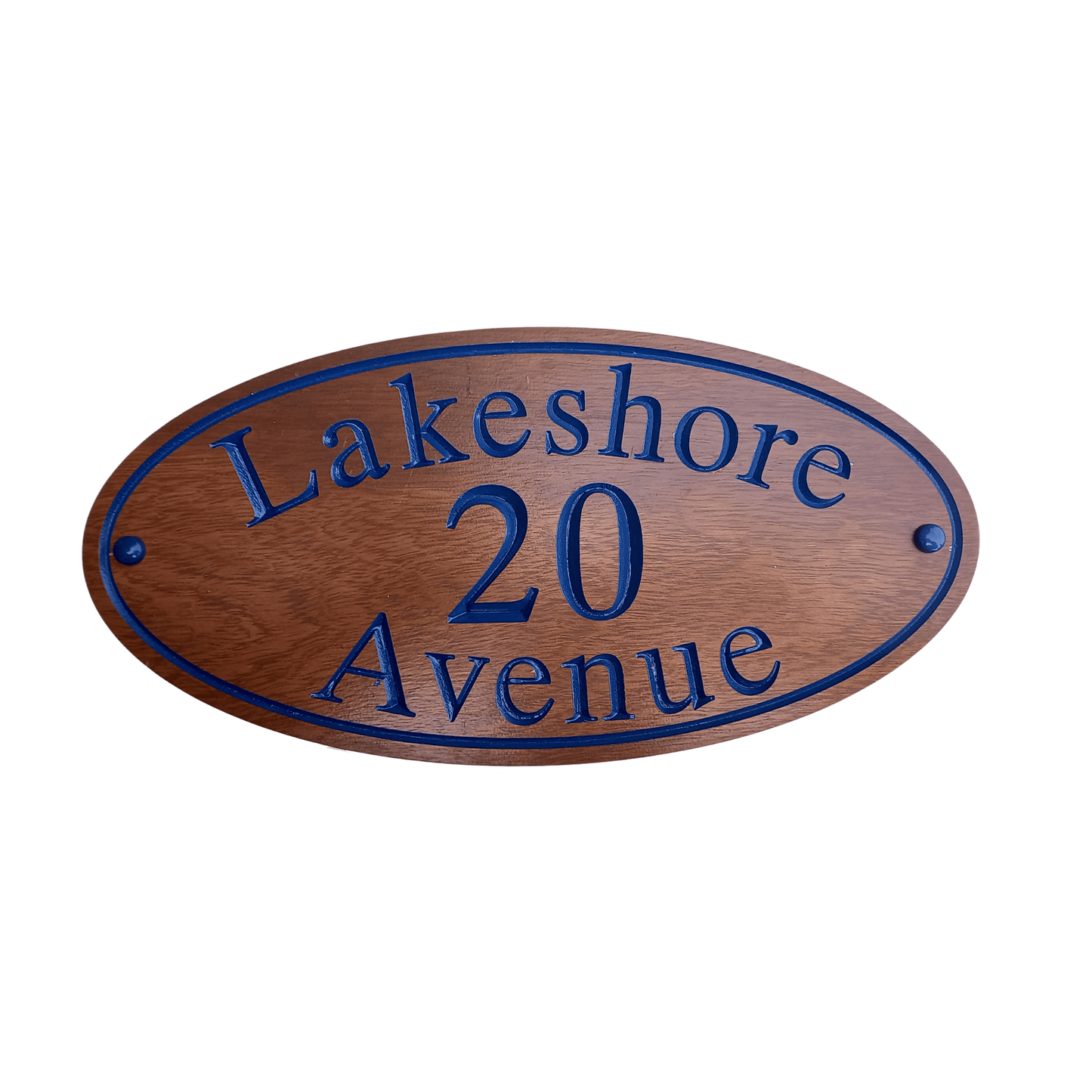 Wooden Oval Sign (395x185mm) - housenumbers.ie