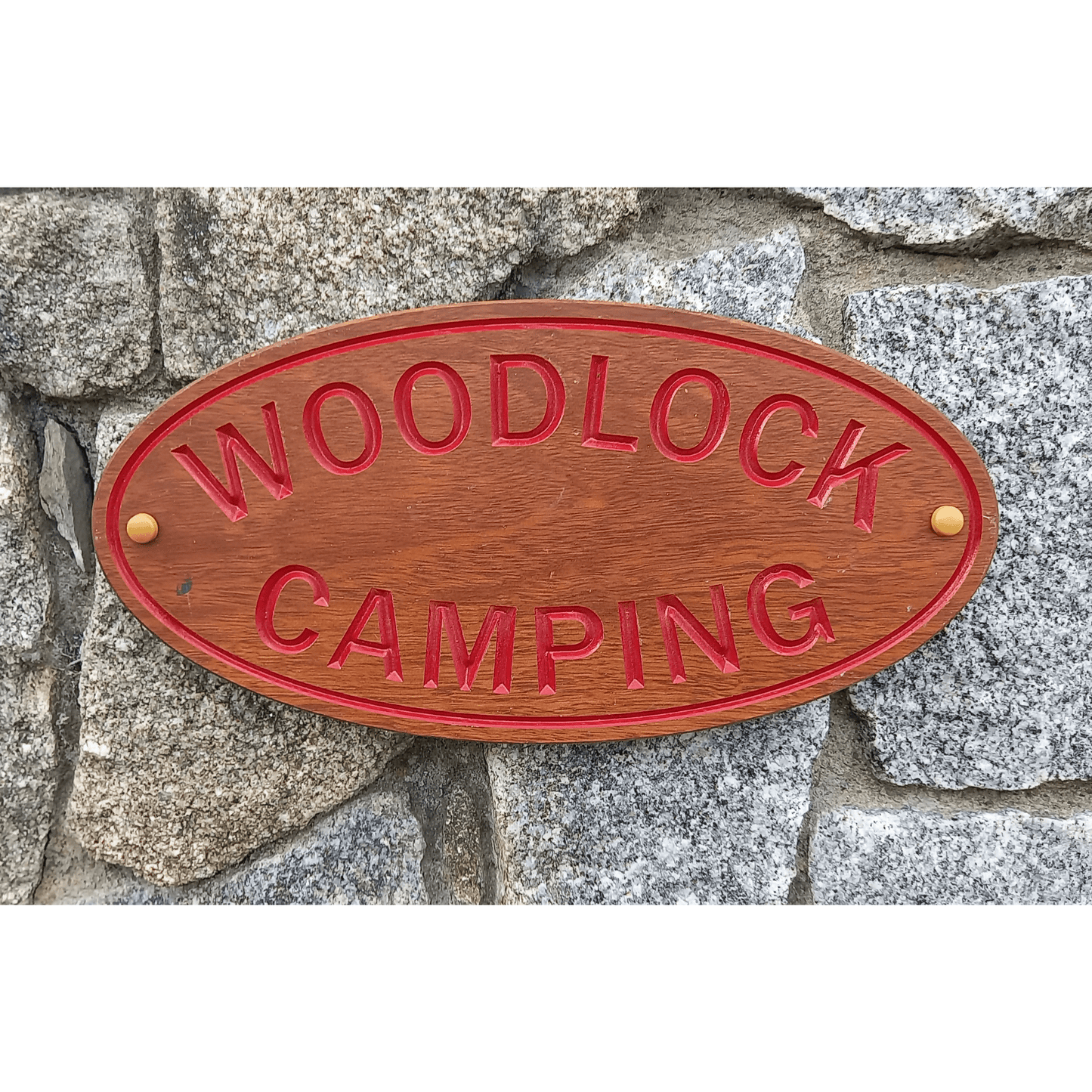Wooden Oval Sign (395x185mm) - housenumbers.ie