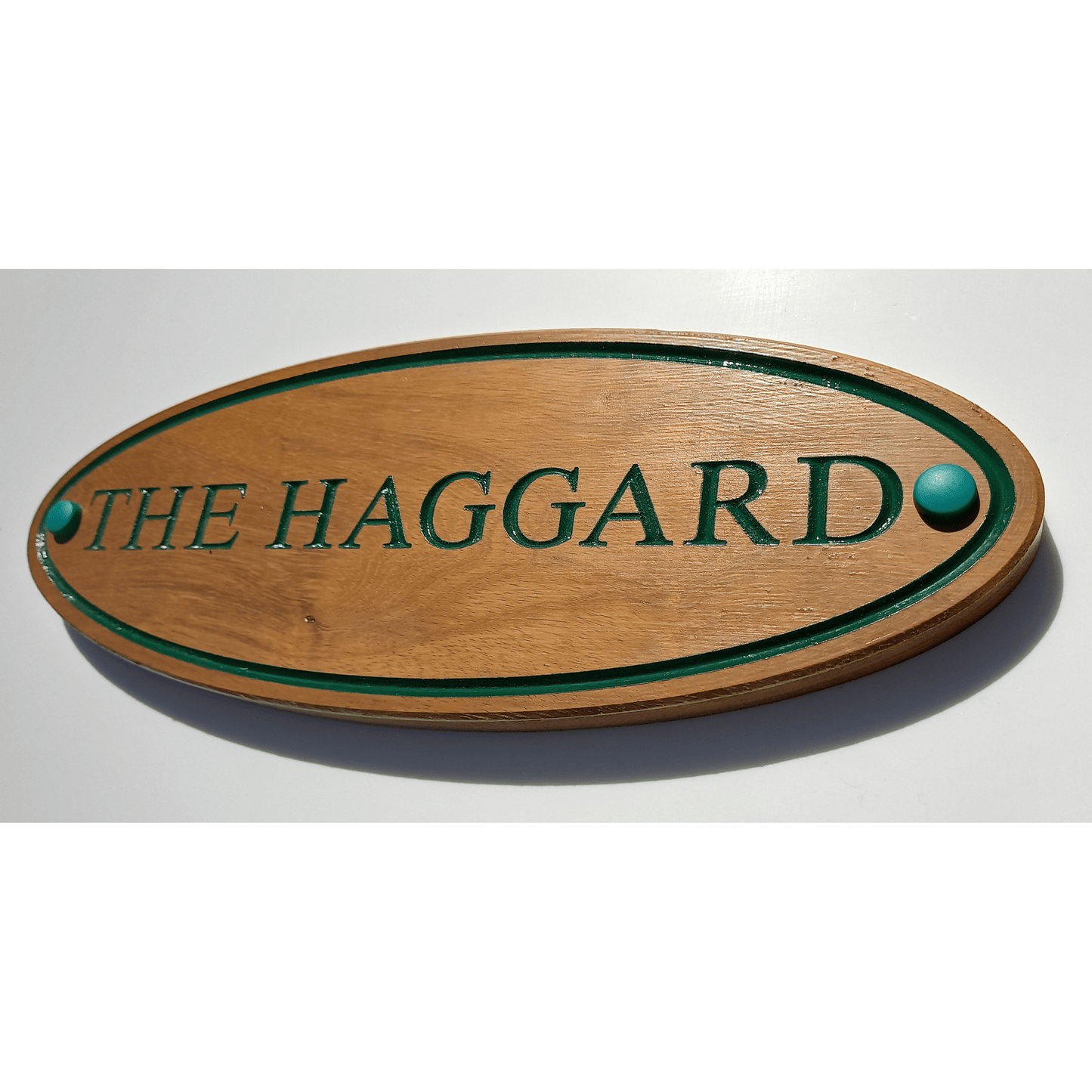 Wooden Oval Sign (395x185mm) - housenumbers.ie