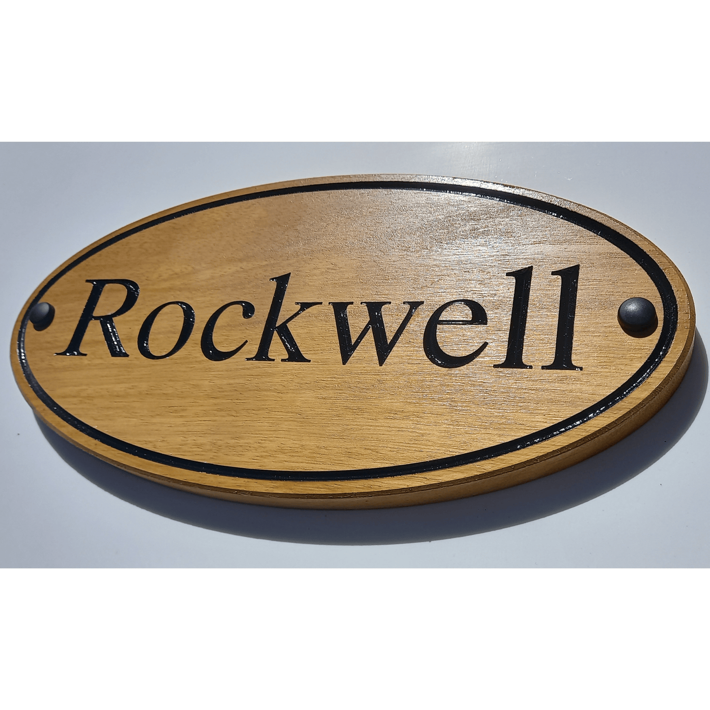 Wooden Oval Sign (395x185mm) - housenumbers.ie