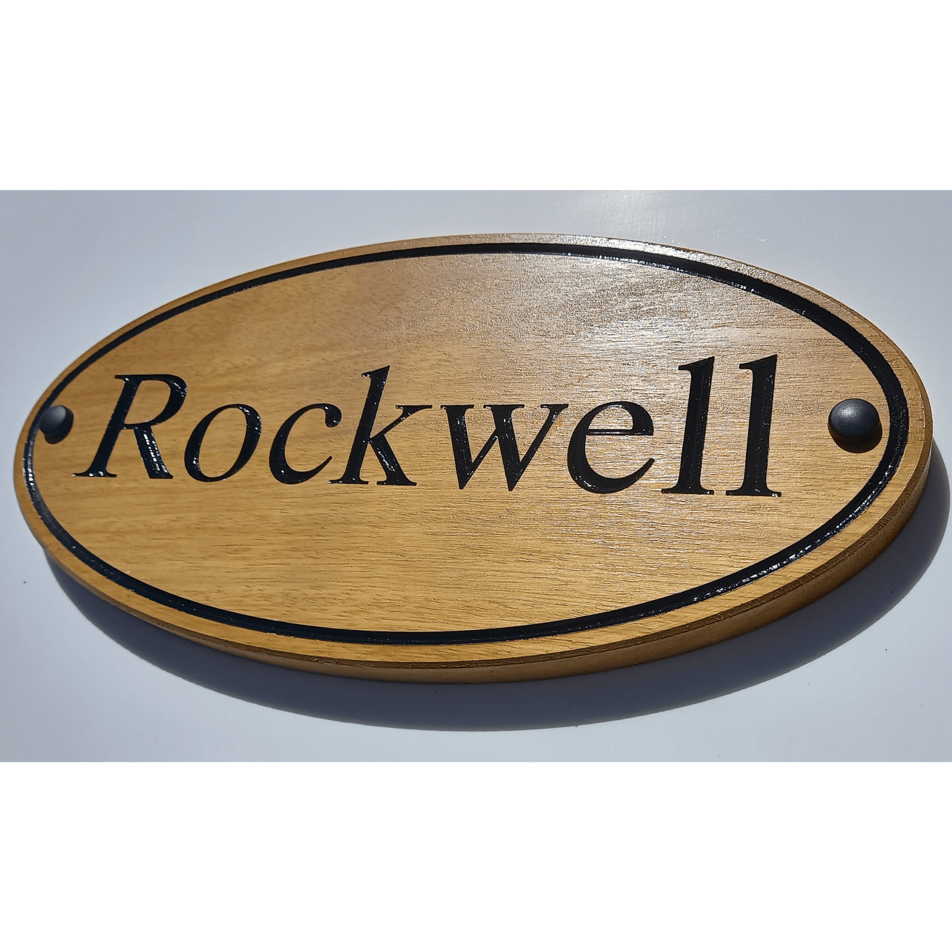 Wooden Oval Sign (395x185mm) - housenumbers.ie