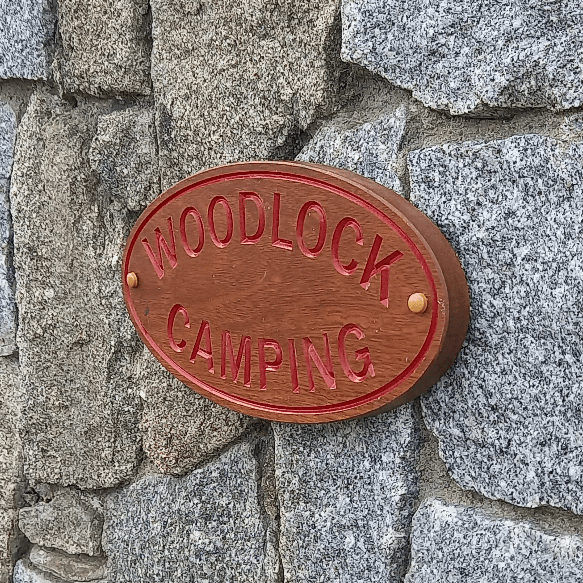 Wooden Oval Sign (395x185mm) - housenumbers.ie
