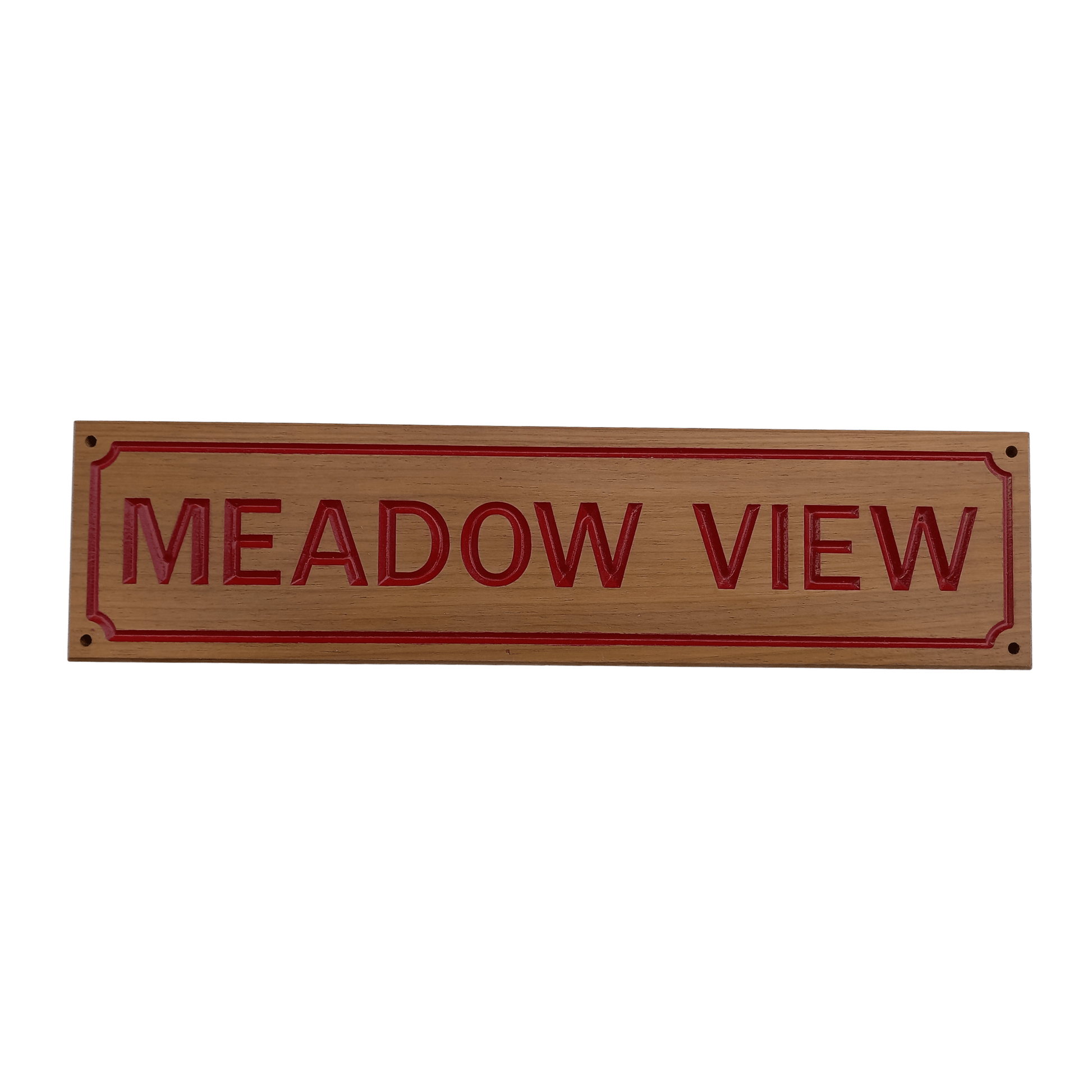 Wooden Rectangle Sign (400x100mm) - housenumbers.ie