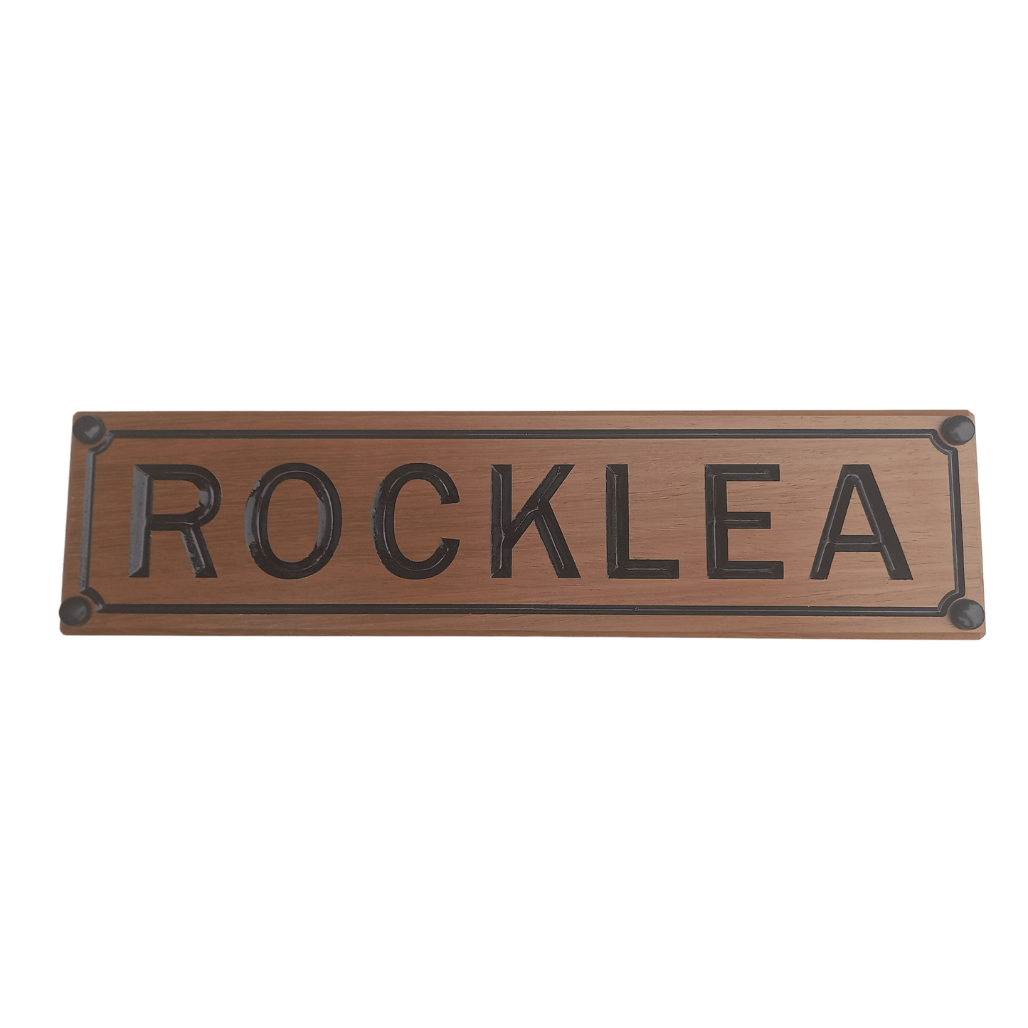 Wooden Rectangle Sign (400x100mm) - housenumbers.ie