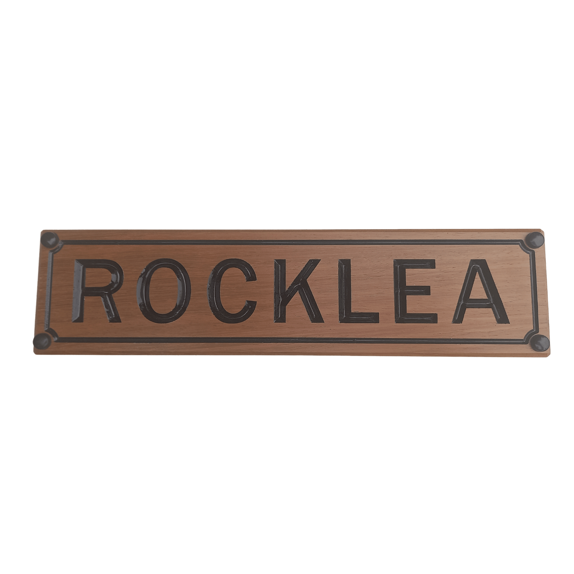 Wooden Rectangle Sign (400x100mm) - housenumbers.ie